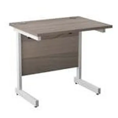 Mezzo 800x600 White/Cantilever Workstation-Grey Oak SU8060RECGOWH