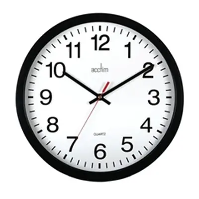 Acctim Controller Silent Sweep Wall Clock 368mm Black