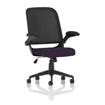 Crew Task Operator Fabric Seat Tansy Purple Mesh Chair Folding Arms