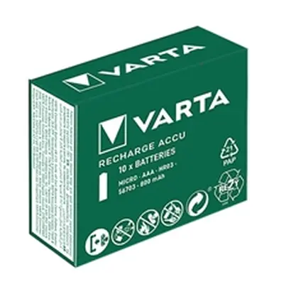 Varta Rechargeable Batteries AAA 800mAh (Pack of 10) 56703101111