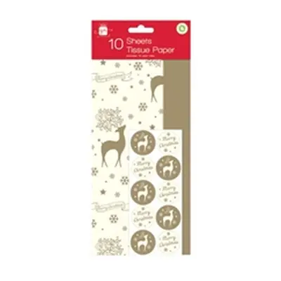 10 Sheets Tissue Paper Stag Pack of 24 XALGA104