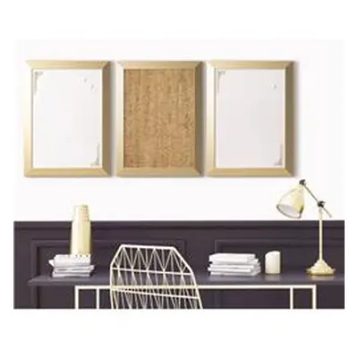 Bi-Office Personal Message Board Set Metallic Gold (3 Pack)