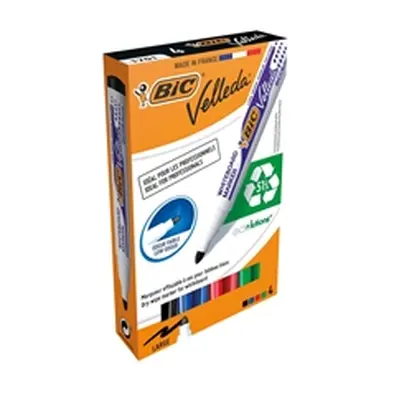 Bic Velleda 1701 Whiteboard Marker Bullet Tip Assorted (4 - 904941