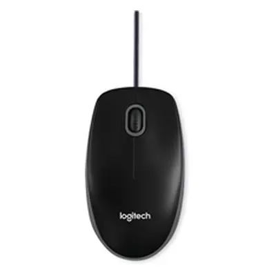 Logitech B110 Wired Optical Mouse Silent USB Black 910-005508