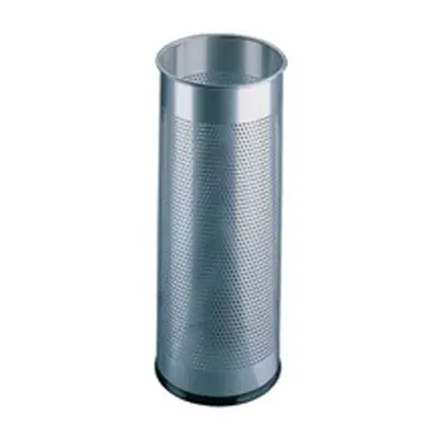 Umbrella/Waste Bin Perforated Silver