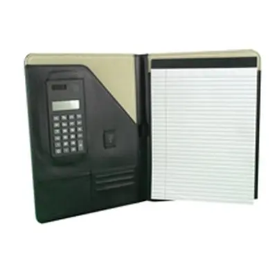 Monolith Executive Leather Conference Folder With A4 Pad A4 Black