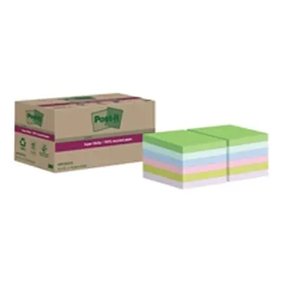 Post-it Super Sticky Recycle 47.6x47.6 Assorted (Pack of 12)