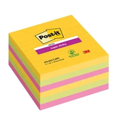 Post-It Super Sticky XL Notes 101x101mm Lined Rio (Pack of 6)