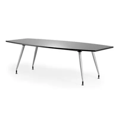 High Gloss 2400mm Writable Boardroom Table Black Top