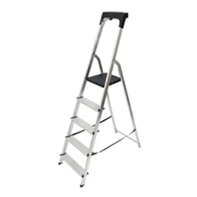 Werner Aluminium Stepladder 5 Tread High Handrail 7410518