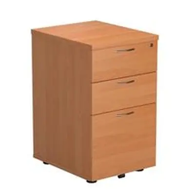 3 Drawer Under Desk Pedestal - Beech - TESUDP3BE2