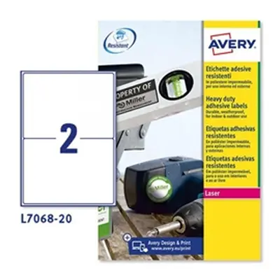 Avery L7068 Heavy Duty Labels 199.6x143.5mm White