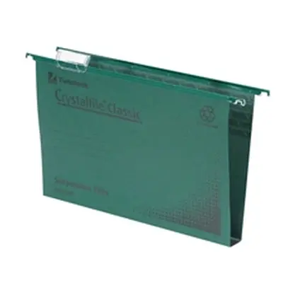 Rexel Crystalfile Suspension File Manilla 30mm Green 78041