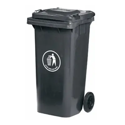 Wheelie Bin; 120L; 30% Recycled Polyethylene; Dark Grey