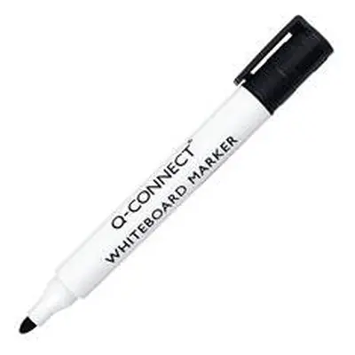 Q-Connect Drywipe Marker Pen Black (10 Pack) KF26035