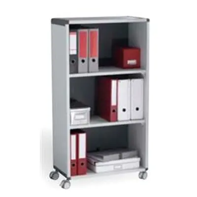 Fast Paper Mobile 3 Compartment Bookcase Grey/Charcoal - F381K211