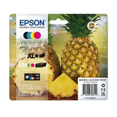 Epson 604XL/604 Ink Cartridge Multipack Pineapple XL Black /Std CMY