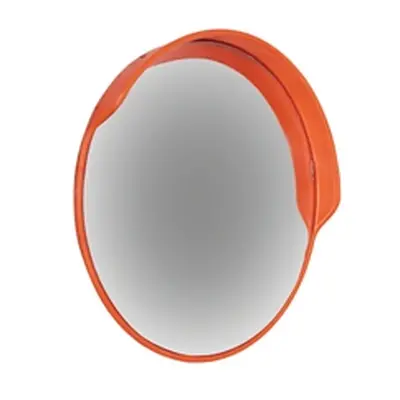 Traffic Mirror with Hood 450mm Diameter High Visibility Orange