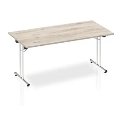 Impulse 1600mm Folding Rectangular Table Grey Oak Top