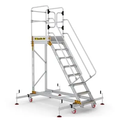 Extra Large Platform Safety Steps with Adjustable Stabilisers 8 Tread