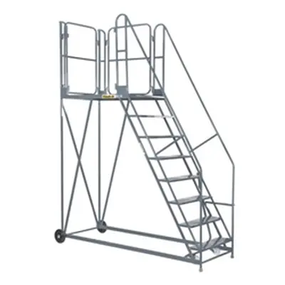 Work Platform - Stand. Incline - 1200mm Platform - 5 Tread - Grey