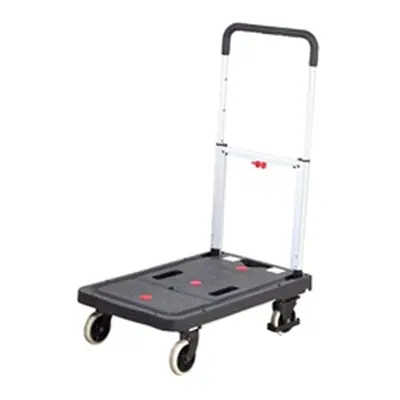 Foldaway Platform Trolley; Plastic/Aluminium; 120kg; Black/Grey