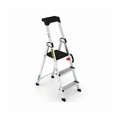 Climb-It Professional 3 Tread Step Ladder with Carry Handle Aluminium