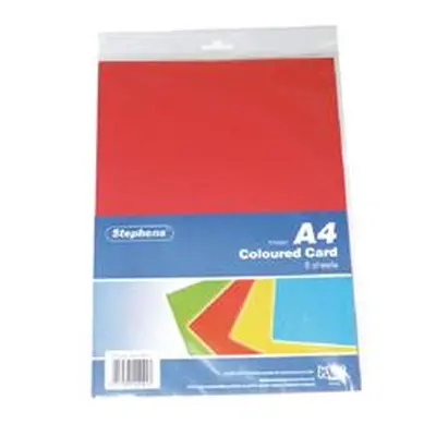 Stephens Assorted Coloured Card (80 Pack)