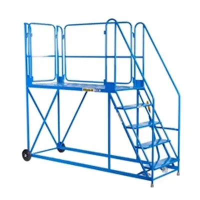 Work Platform - Stand. Incline - 1800mm Platform - 10 Tread - Blue