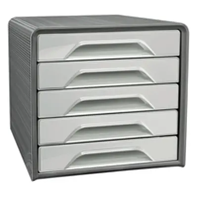 Smoove by CEP Recycled 5 Drawer Desktop Module Grey 1071116361