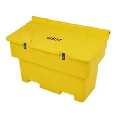 Stackable Polyethylene Grit Bin c/w Salt; 200L; Yellow