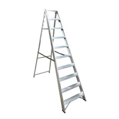 Climb-It Aluminium Swingback Stepladder; 12 Tread; 150kg; Silver