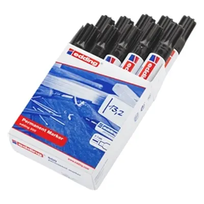 Edding 500 Permanent Marker Chisel Tip 2-7mm [Pack 10] - 4-500001