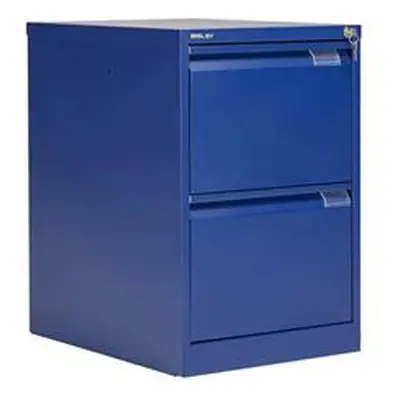 Bisley 2 Drawer Classic Steel Filing Cabinet - Blue - BS2E/BLUE