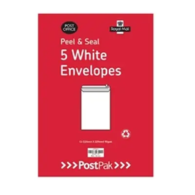 Postpak C4 Peel and Seal White 90gsm 5 Envelopes (Pack of 40) 9731232