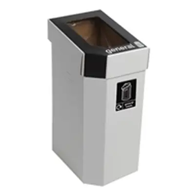 Cardboard Recycling Bin; Set of 5; 60L; White Body;Assorted; Carboard