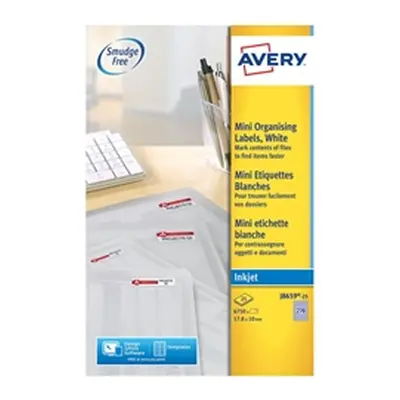 Avery J8659 Mini Inkjet Identification Labels 270 per