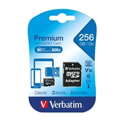 Verbatim Micro SDXC 256GB C10/U1 with adapter