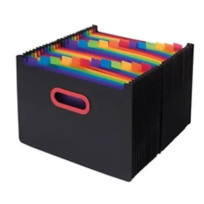 Snopake 24 Part Desk Expander A4 Rainbow/Black