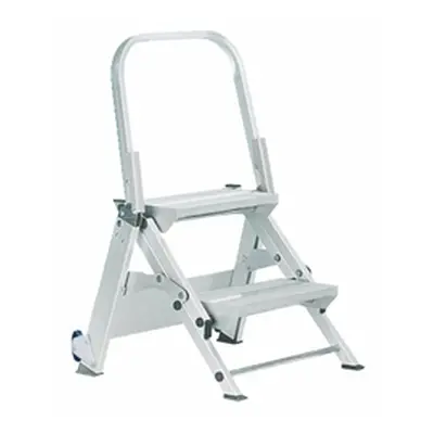 Climb-It Easy Slope Folding Leader Step; 2 Tread; Aluminium; Silver