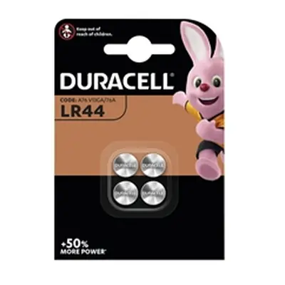 Duracell LR44 Alkaline Button Batteries (4 Pack) A76/4