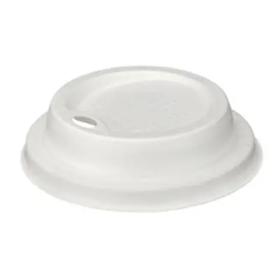 Moulded Fibre Coffee Cup Lid 8oz White (Pack of 1000) D06031