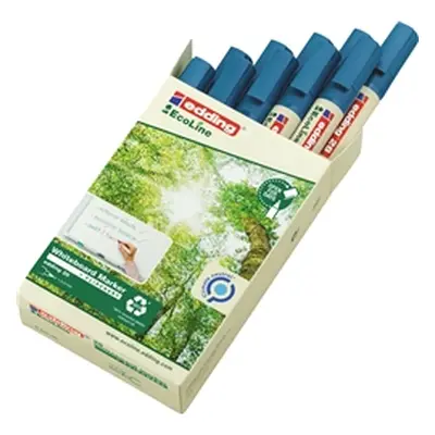 Edding 28 EcoLine Whiteboard Bullet Tip Marker Blue PK10