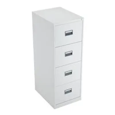 Legato Steel 4 Drawer Filing Cabinet - White Ref TCS4FC-WH