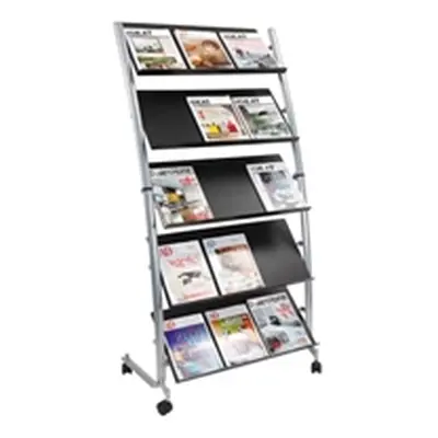 Alba 5 Shelf Mobile Literature Display Stand 3xA4 DD5GM