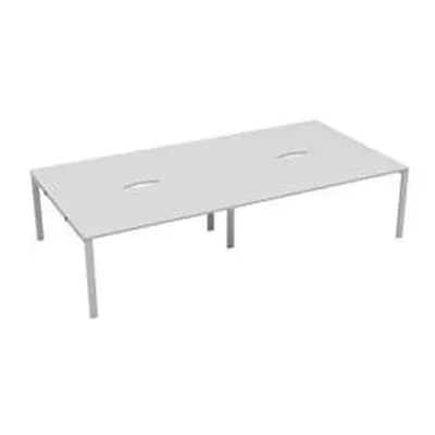 Vivace 4 Person 1400 x 800-White Top Bench Desk-CB1480COWHWH/4P