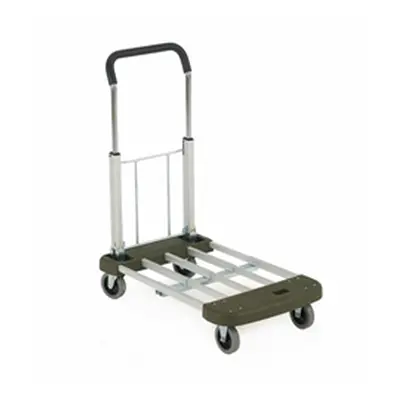 Multi Position Trolley w Moulded Ends 760x440x930 Castors Silver/Olive