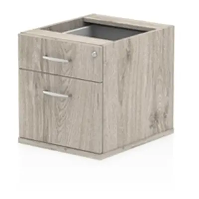 Impulse 2 Drawer Fixed Pedestal Grey Oak