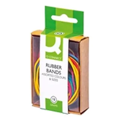 Q-Connect Rubber Bands Assorted Sizes Coloured 15g (10 Pack) KF02032Q