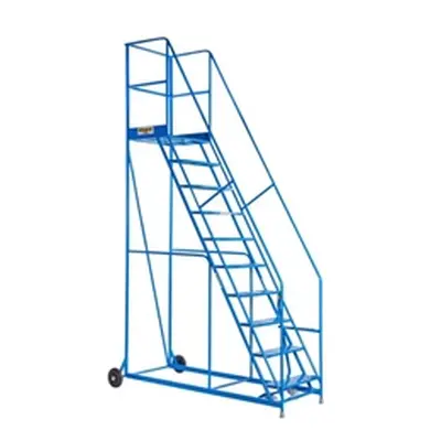 Warehouse Steps - 600mm Platform - 13 Tread - Blue